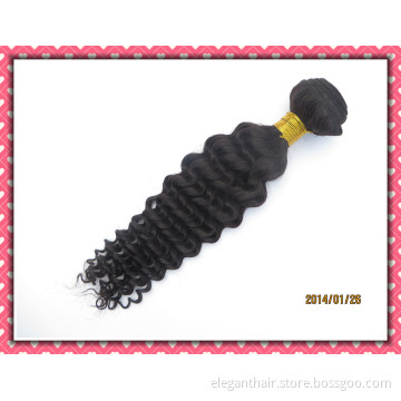 Hot Style 5A Deep Wave 100g Natural Black Human Hair Weaves 10-30inch Unprocessed Brazilian Virgin Hair Extension